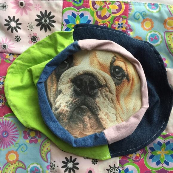 Handmade Dog Printed Upcycled Bucket Hat.-CA2 - Picture 9 of 15